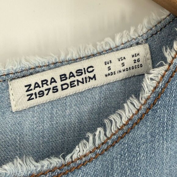 Zara Patchwork Sleeveless Denim Mini Dress | Small - Picture 8 of 8